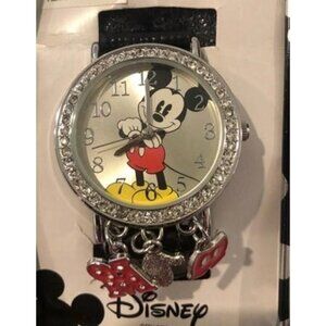 Disney Mickey Mouse Womens Watch With Rhinestone Accents & Charms * C01-s